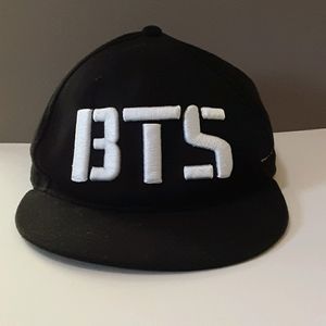 Bts black snapback hat